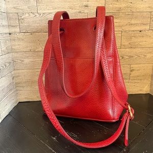 COACH -‎ Vintage Sonoma Red Leather Drawstring Bucket Shoulder/Crossbody. MINT!